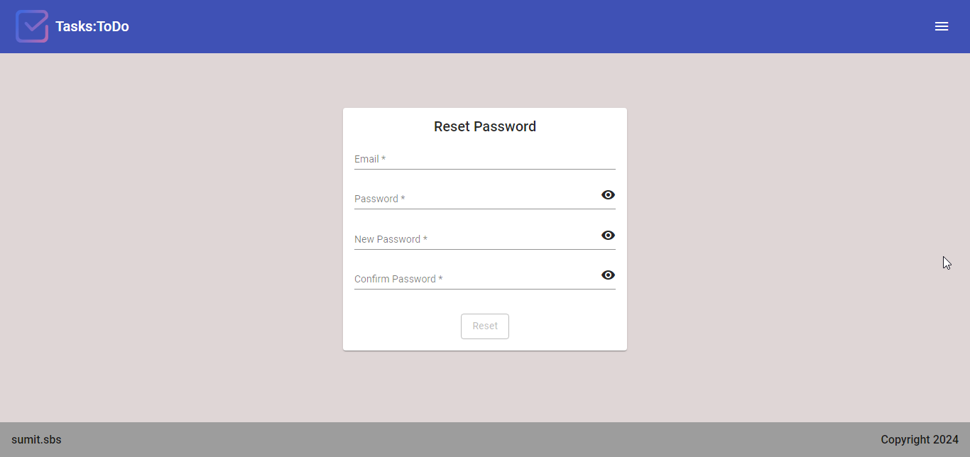 Reset Password